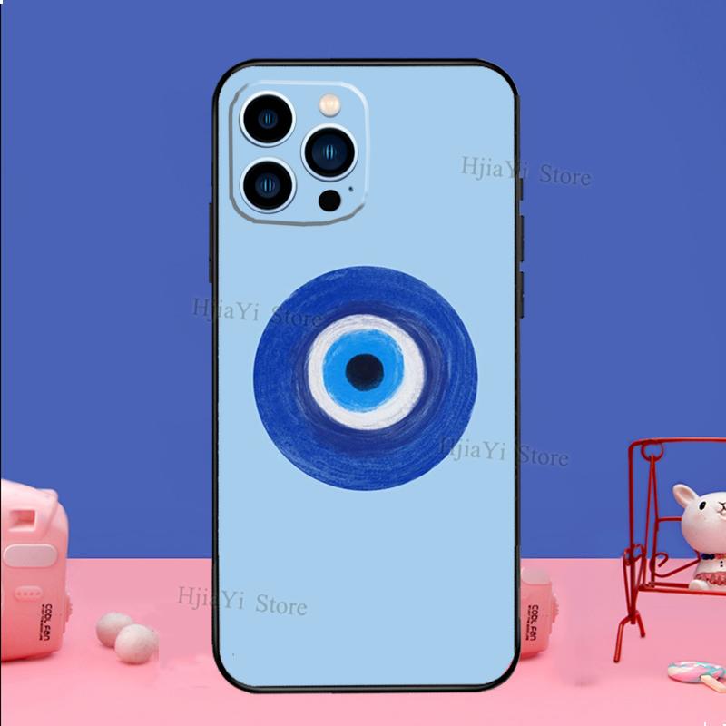 

Evil Eyes Phone Case For iPhone 16 15 11 12 13 14 Pro Max Mini X XS XR Plus SE2 Funda Coque Capa Cover iPhone 12