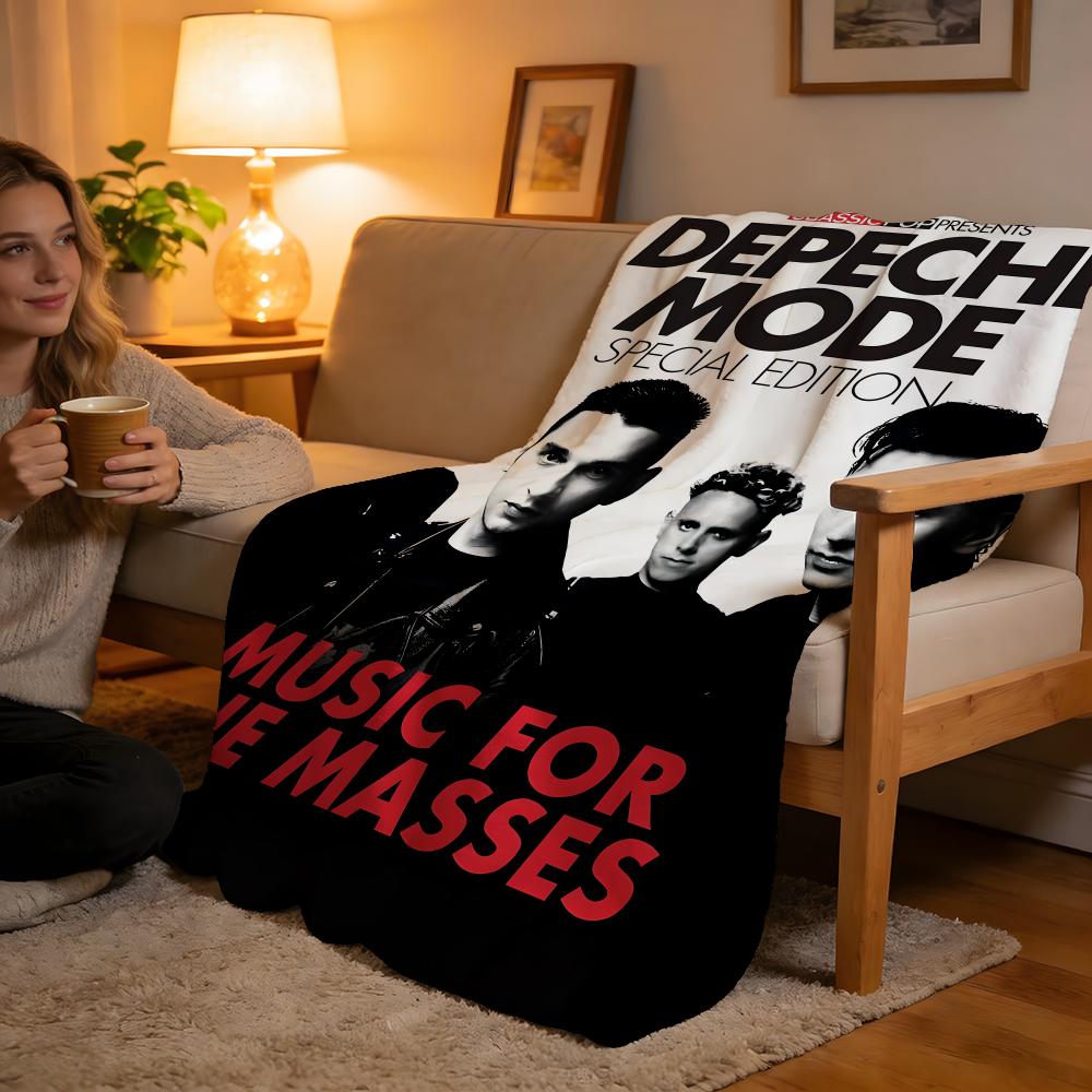 Throw High-Density Short Plush Blanket For Sofa Nap Air-Conditioned Room Soft Skin-Friendly Depeche Mode Band