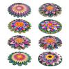 Yousheng Diatomaceous Earth Floor Mat 3D Realistic Rainbow Sunflower Pattern Quick Dry Non-Slip Absorbent Mat