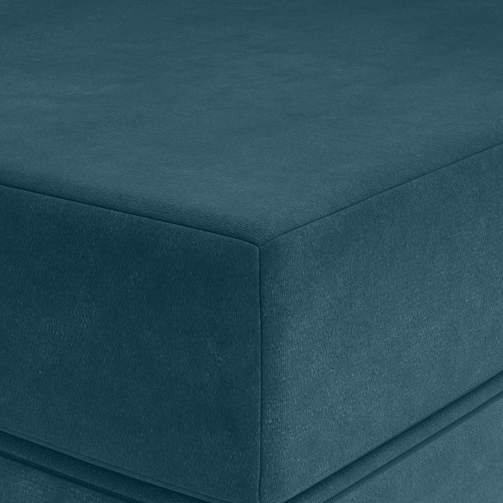Folding Sofa Bed 180 x 67 x 45 cm Blue
