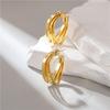 Three-layers Hollow C-shaped Women's Drop Earrings Gold Curved Metal Dangle Earrings Silver Geometry Ear Jewelry