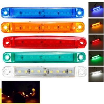 1/10PCS Waterproof 9 LED Side Mark Lamp Clearance Indicator Light Car Truck Trailer Lorry 12V-24V Light White/Red/Yellow/Blue/Green