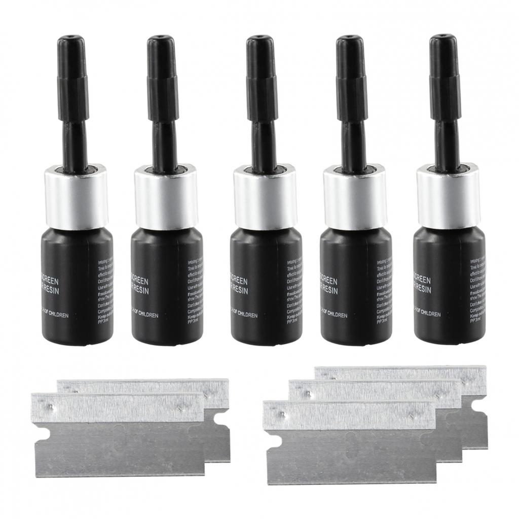 Black Glass Repair Fluid Reusable Windscreen 5 Pcs