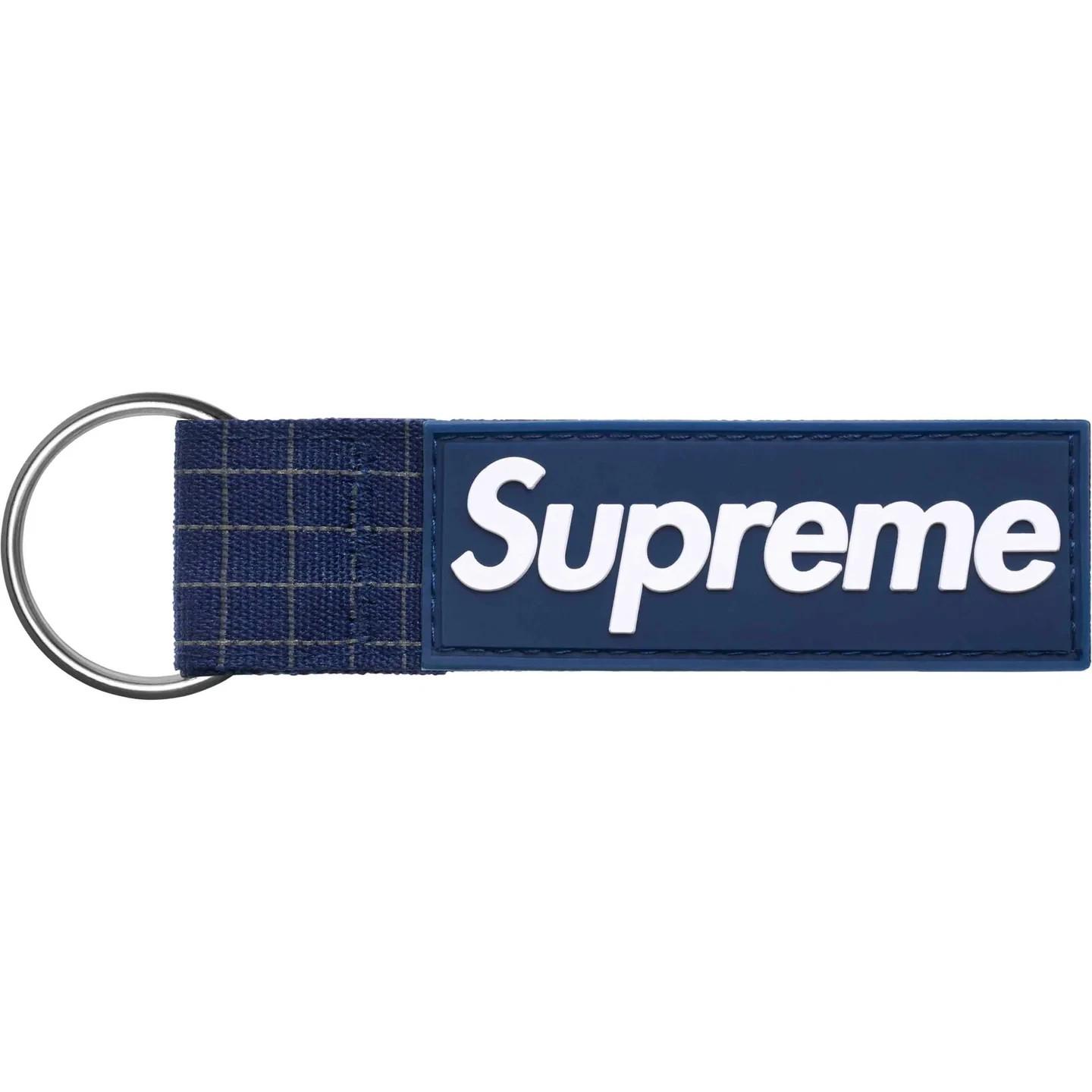 Supreme Ripstop Keychain Navy One-Size