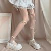 Pearl Embroidery Pearl Stockings Velvet Bow Pantyhose Fashionable Body Stockings  Base Layer