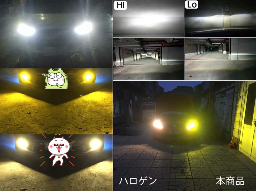 LED Headlight H4 3 Color Temperature 3 Mode Switching Integrated Ultra Mini Compact POOPEE LED Bulb for DC12V Cars 28W Emitting 6000K 3000K 4300K