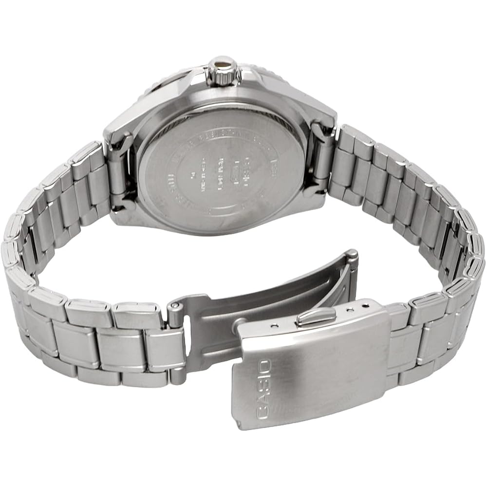 [カシオ] CASIO スタンダード アナログ 腕時計 MDV-10D-1A2V ボーイズ レディース ガールズ ブラック×ブルーベゼル メタルバンド 海外モデル [並行輸入品]