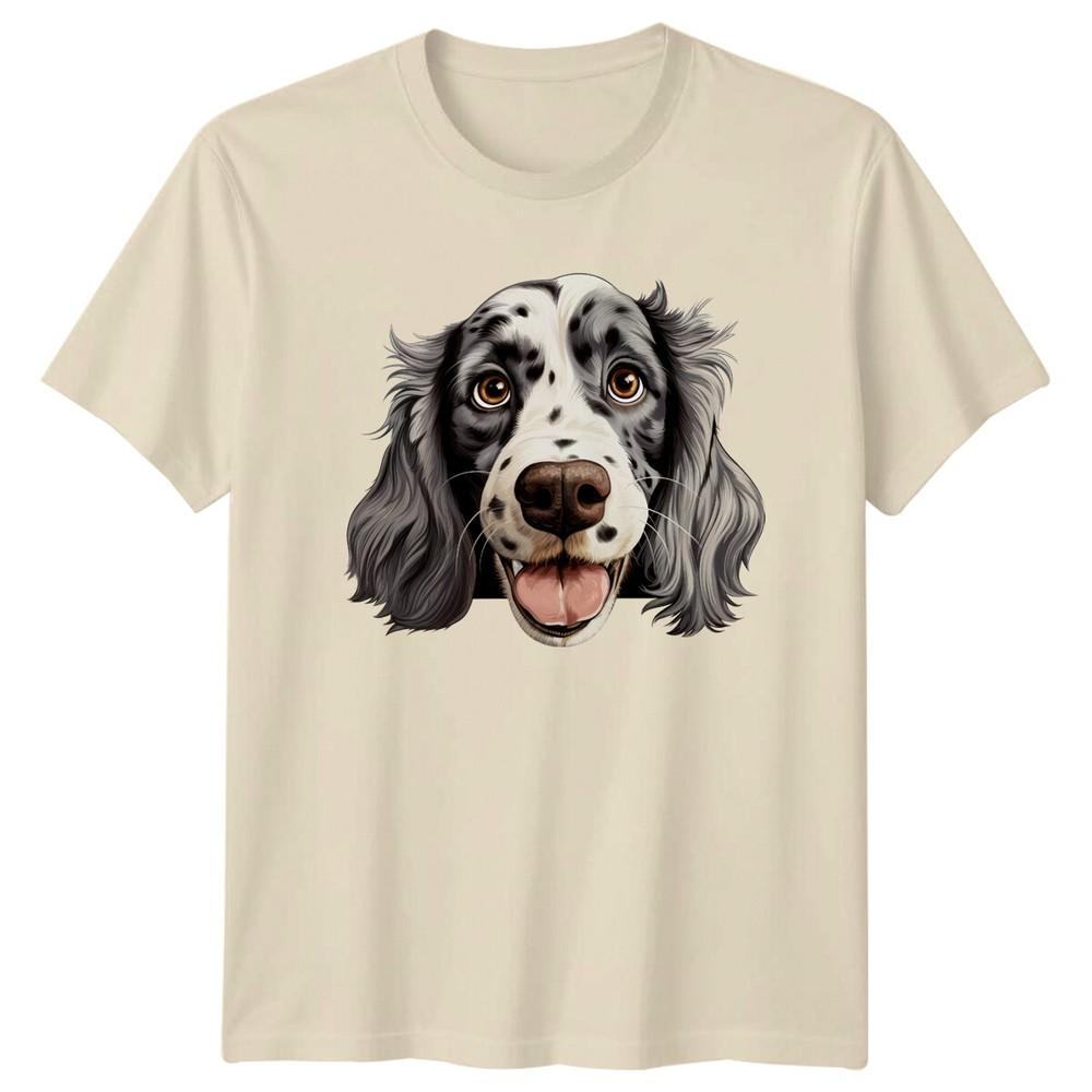 Cute English Setter Dog Portrait Graphic TShirt