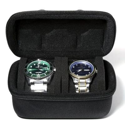 1pc 2 Card Position Hard Shell Watch Storage Box, Travel Storage Bag, Hard Shell, Portable Anti-pressure, Ideal Choice for Gifts