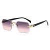 Xiaomi Men Women Rimless Square Sunglasses UV400 Gold Metal Hinge Decor Fashion Gradient Lens Shades for Street Travel Vacation 823
