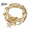 Natural Imitation Pearl Bracelet 6Pcs Women Pearls Rice Beads Starfish