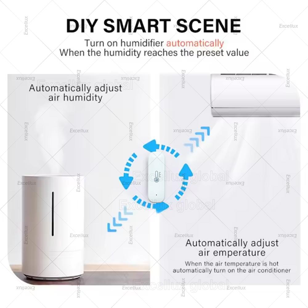 EWelink Zigbee Temperature And Humidity Sensor Indoor Thermometer Detector Monitor Smart Home Works With Alexa Google Assistant