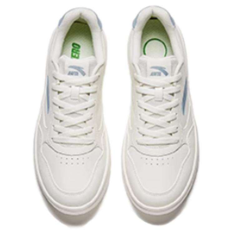 Anta Lightweight Comfortable Versatile Non-Slip Balance Low-Top Skate Shoes Men sneaker White Blue 912528001-4