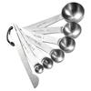Set da 7 Pezzi di Cucchiaini Dosatori con Livellatore Misurazione Accurata Acciaio Inossidabile Set di Cucchiaini Dosatori per Spezie per Cottura