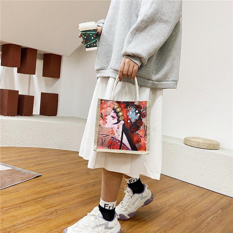 Women Casual Canvas Handbag Large Purse with Soft Handles & Inner Pocket for Mobile Phone Cosmetics Books