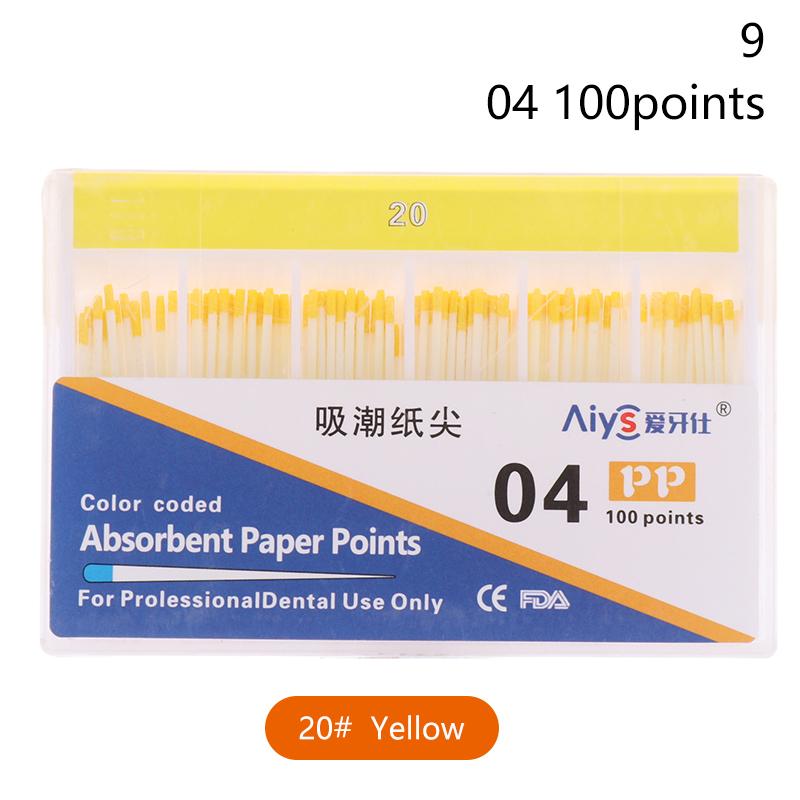 1 Låda Dental Absorberande Pappersspetsar Sterila Blandade Storlekar 02 04 06 Konicitet 15-40 Tandvårdsmaterial Endodonti Pappersspetsar