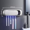 Sterilizzatore e Porta Spazzolino SmartPal UV - Collegabile alla rete, Montabile a parete, Asciugatura, Installazione senza foratura.