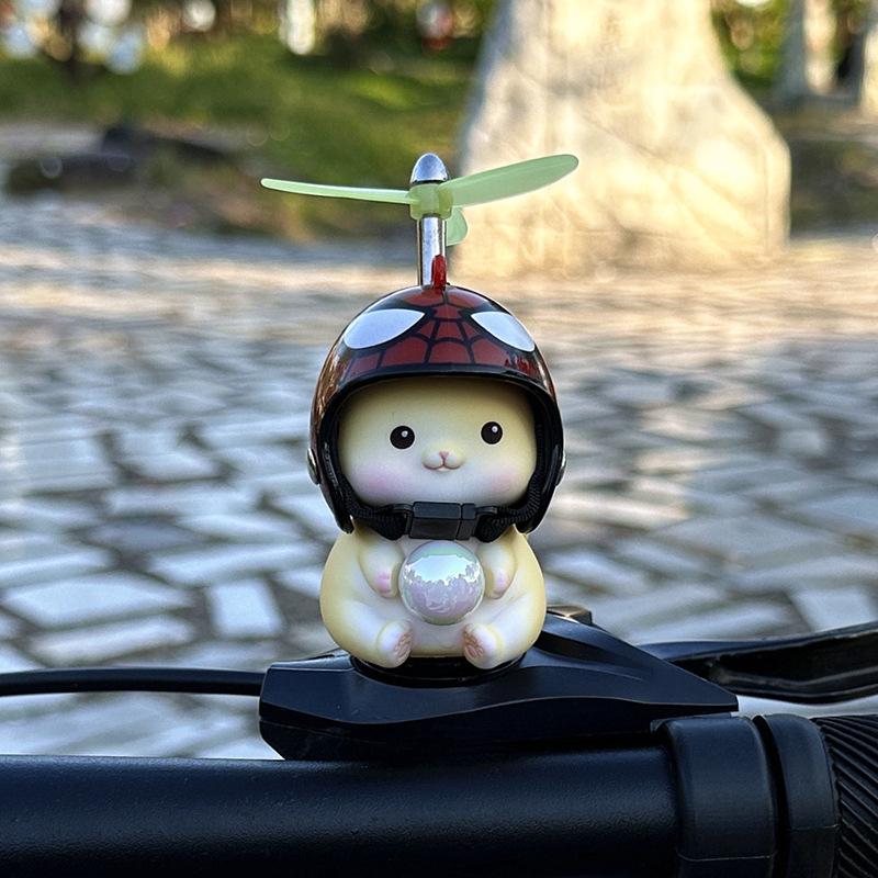 

Cute Kitten & Yellow Duck Rearview Mirror Ornament for Cars, Bikes, Scooters, and Motorcycles