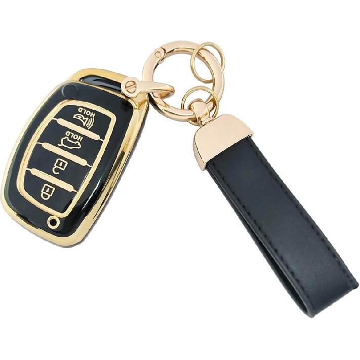 TPU Key Fob Cover Case Fit For 2018 2017 2016 2015 2014 2013 Hyundai Sonata Tucson Elantra Keyless Entry Key Fob