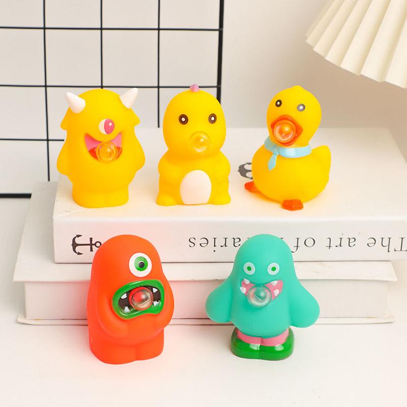 New Strange Cartoon Spit Bubble Monster Cute Pinch Grip Toys New Creative Stress Relief Vent Children's Toys Funny Birthday Gift