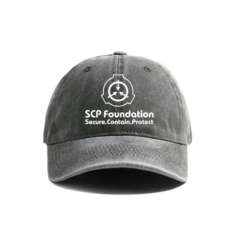 SCP Foundation Bezpečně Udržovat Chránit Baseballová Čepice Opotřebované Klobouky Čepice Unisex Retro Venkovní Letní Nastavitelná SCP Čepice MZ-153