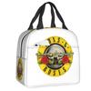 Custom Heavy Metal Rock Music Band Guns N Rose Resuable Lunch Box for Women Waterproof Cooler Thermal Food Insulated Lunch Bag