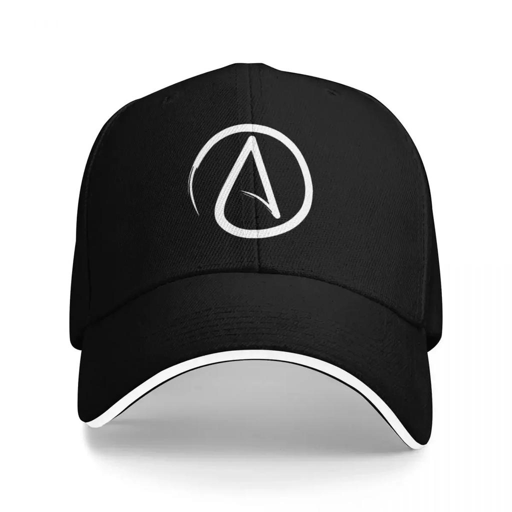 Weißes Atheist Atheismus Symbol Sport Baseballkappen Für Männer Erwachsene Frauen Strand Coquette Hut Trucker Cap