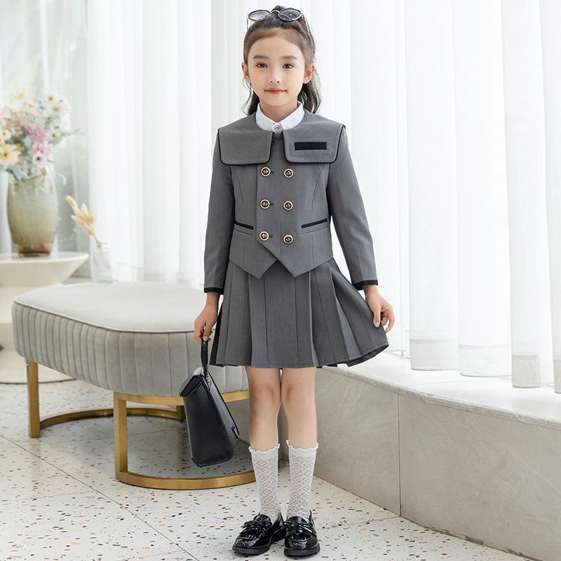Girls' Casual Fashion Two-Piece Suit Set - Autumn Evening Dress
