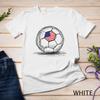 US USA America Flag On Soccer Ball Football Unisex T-shirt