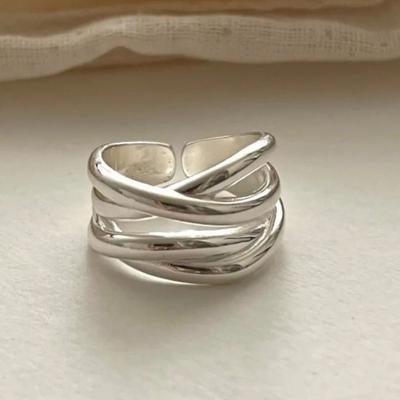 Gift Adjustable Open Rings Geometric Irregular Punk Ring Gold Silver Irregular Rings for Womem