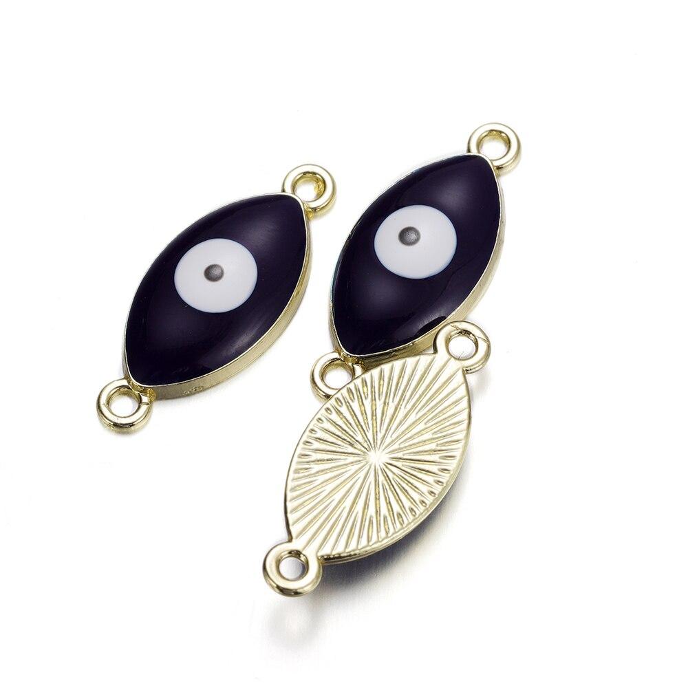 5 ks/šarže smaltované slitiny Evil Eyes přívěsek Srdce přívěsky pro DIY Náhrdelník Náramek Náušnice Přívěsky Příslušenství pro výrobu šperků