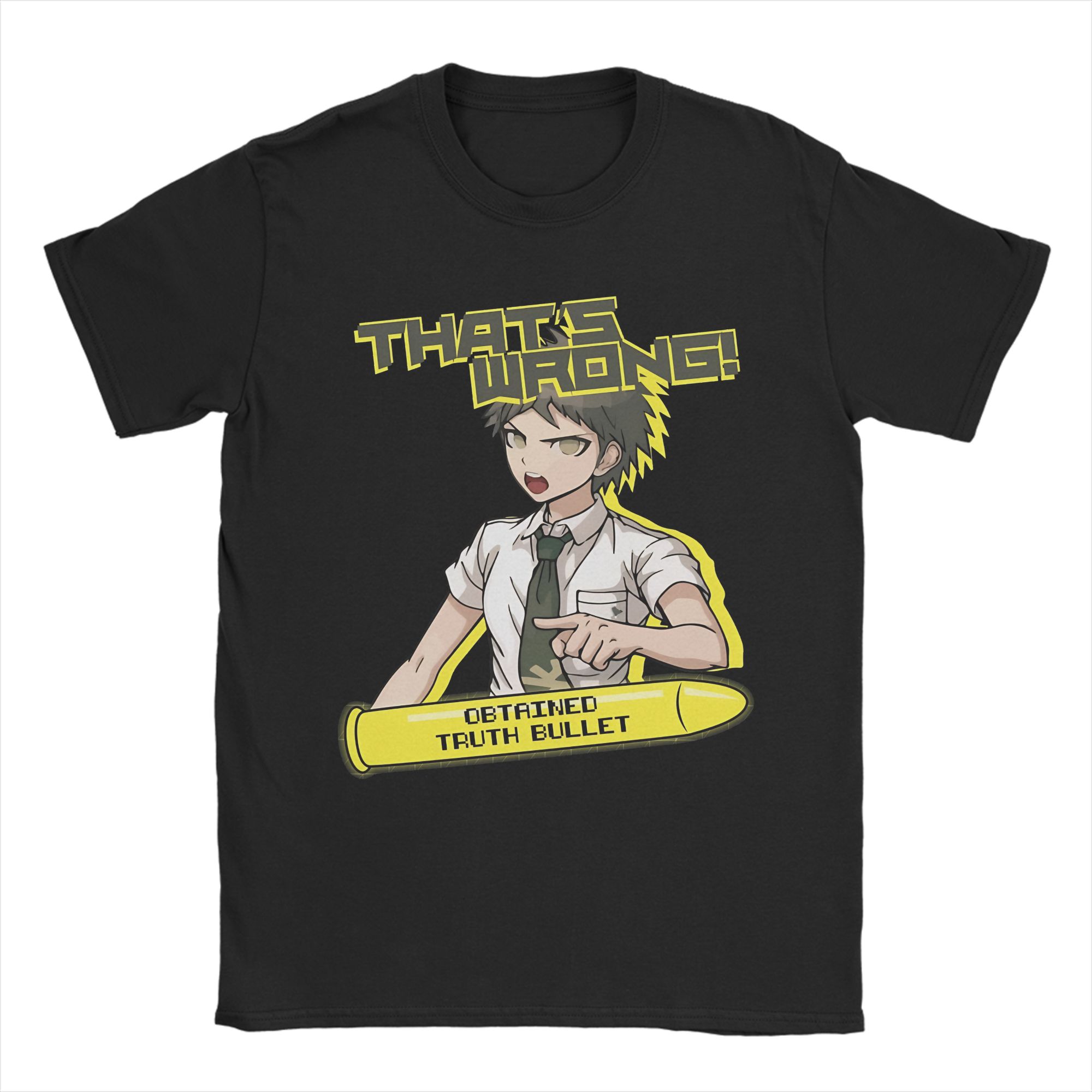 Hajime Hinata Danganronpa Accessories Unisex T Shirts Cotton Tee Graphic Japanese Video Game Printed T-shirt Clothes S разноцветный