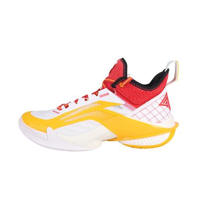 Li Ning Air Strike 10 Shock Absorption Mid-Top Basketball Shoes Men Sneakers White Yellow Red ABAT089-8