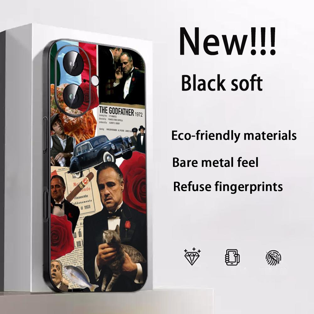 The godfather Classic movie posters Phone Case For iPhone 17 16 e 15 14 13 12 Plus Mini Pro Max Soft black Shockproof Cover