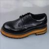 Thick-Soled Derby Leather Shoes Large-Size Wedding Shoes Trendy Lace-Up Bald Shoes Heightening Shoes Full Leather Casual Men'S Shoes Inside Out