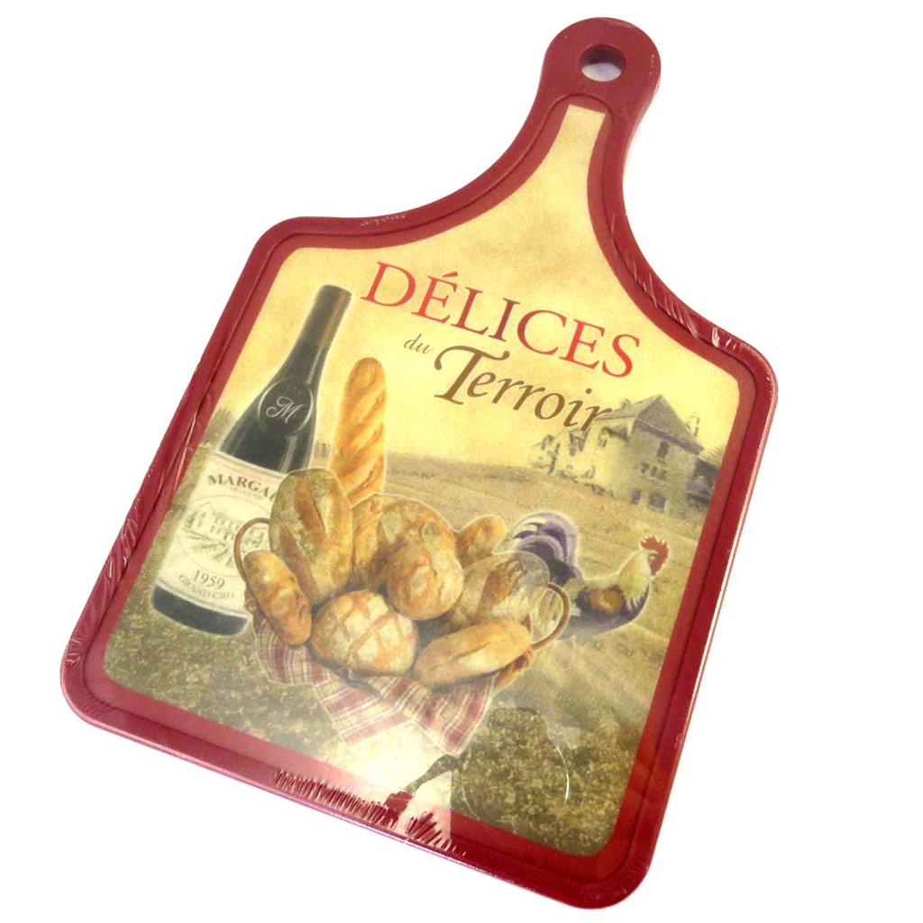 Les Trésors De Lily [M4900] - 'Terroir Français' Bread-coq-wine Cutting Board (30x20 Cm)