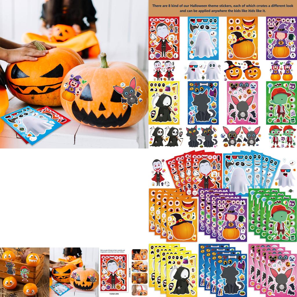 Adorable Cartoon Halloween Stickers For Kids Engaging Interactive Family Fun