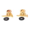 2 Stück Gitarre Bass Ukulele Gitarrengurt Schnalle Knopf Schloss Pins Metall Endstück Schloss