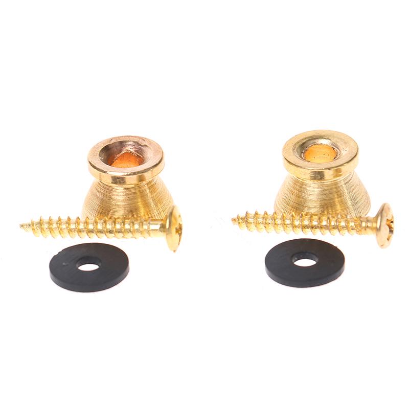 2 Stück Gitarre Bass Ukulele Gitarrengurt Schnalle Knopf Schloss Pins Metall Endstück Schloss