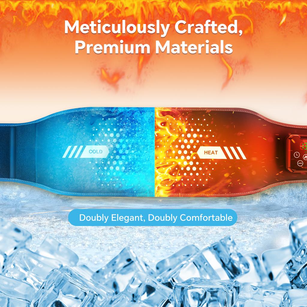 Smart Cold Hot Compress Waist Massage Belt Wiress Air Pressure  Heating Massager Lumbar Airbag Support Back Decompression Care