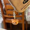 Kawaii Rilakkuma Keychains Anime Lazy Brown Bear Car Key Ring Bags Phone Cute Pendant Backpack Fashion Decor Classic Toys Gift