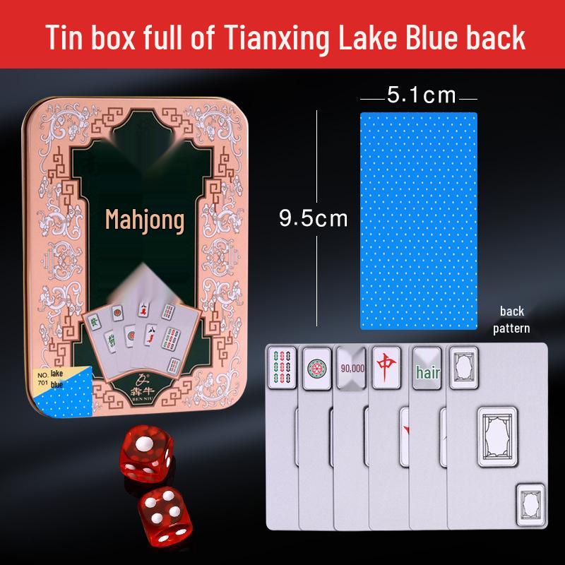 Набор игральных карт для маджонга, 148 шт., мини, водонепроницаемый, ПВХ