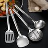 1/4Pcs Stainless Steel Kitchen Utensil Set Shovel Frying Spoon Soup Colander Spatula Kitchen Tools Set