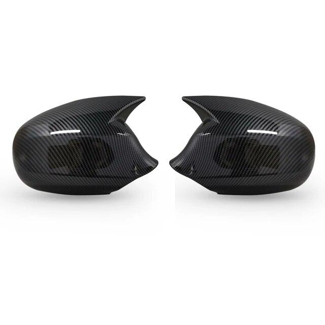 1pair For BMW E87 E81 E82 E90 E91 E92 E93 Rear View Side Case Trim ABS Carbon Fiber Style Car Rearview Mirror Cover