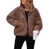 Cappotto Sportivo Invernale Casual da Donna in Pile FP Giacca Autunnale Felpa Top
