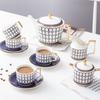 Nordic Ins Bone China Coffee Cup Golden Handle Coffee Pot Ceramic High Grade Milk Tea Pot Creative Afternoon Tea Black Tea Cup