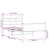 Bed Frame without Mattress Sonoma Oak Finish 75 x 190 cm Engineered Wood