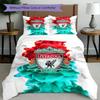 Set copripiumino 3 pezzi (1*Copripiumino + 2*Federe, Senza Nucleo),Set Biancheria da Letto con Stampa Liverpool F.C, Decorazione Camera da Letto, Per Tutte le Stagioni, Regalo di Compleanno