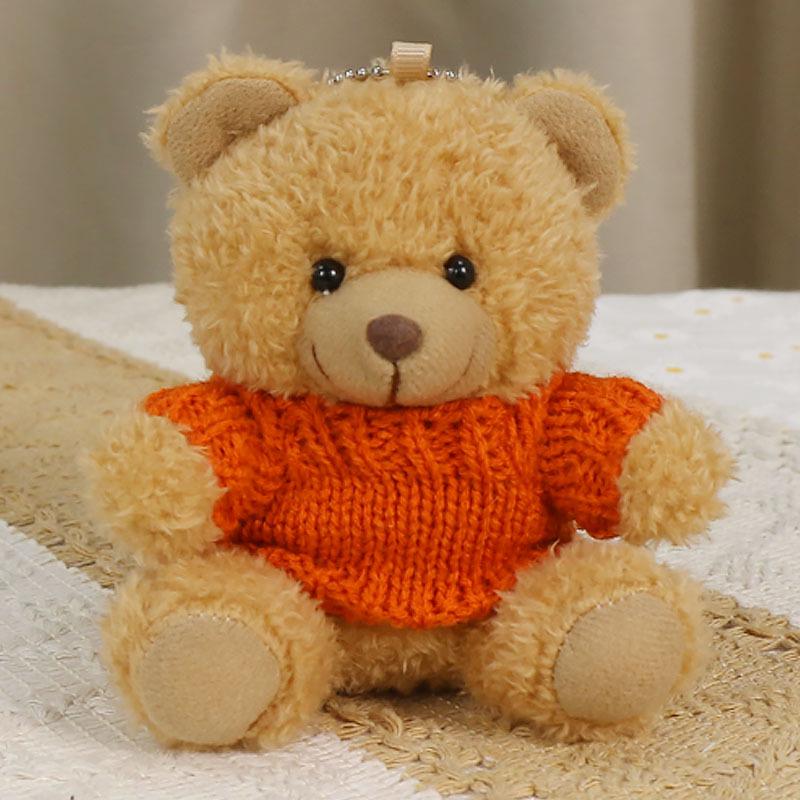 Charming Teddy Bear Keychain Plush Doll - Dressed Up Couple Backpack Ornament Gift