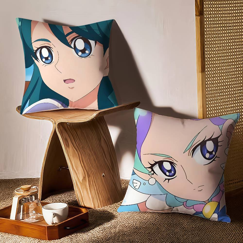 Cure M-Mermaid Pillow Case Sofa and Living Room Decorative Cushion Covers Dust-proof and Mite-proof Invisible Zipper